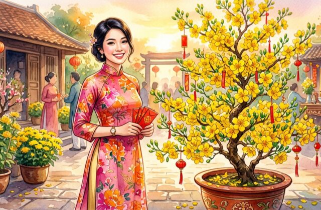 Minh họa ý nghĩa tên Anh Mai
