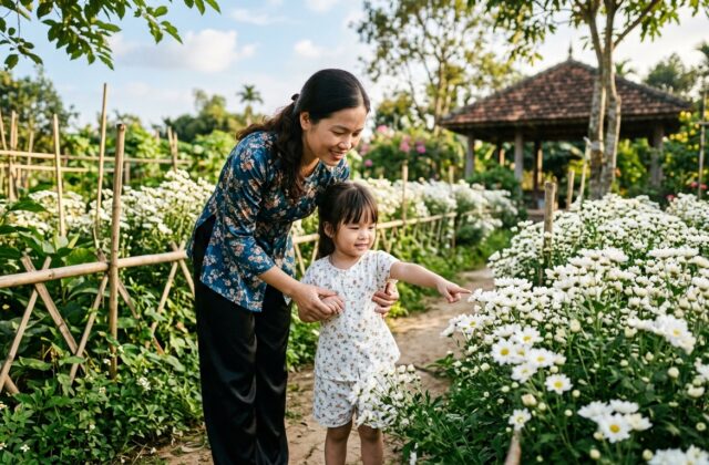 Minh họa ý nghĩa tên Bạch Cúc