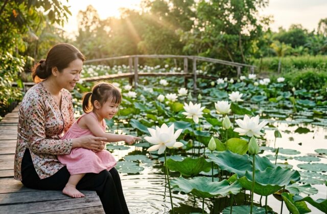 Minh họa ý nghĩa tên Bạch Liên