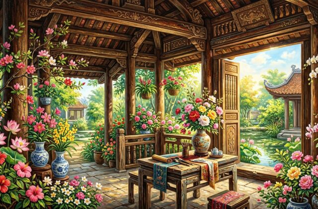 Minh họa ý nghĩa tên Hoa Tranh