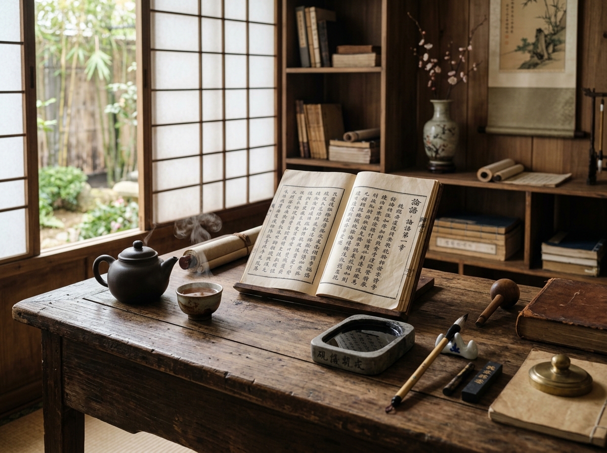 Không gian học tập yên tĩnh rèn luyện trí tuệ quân tử chính trực