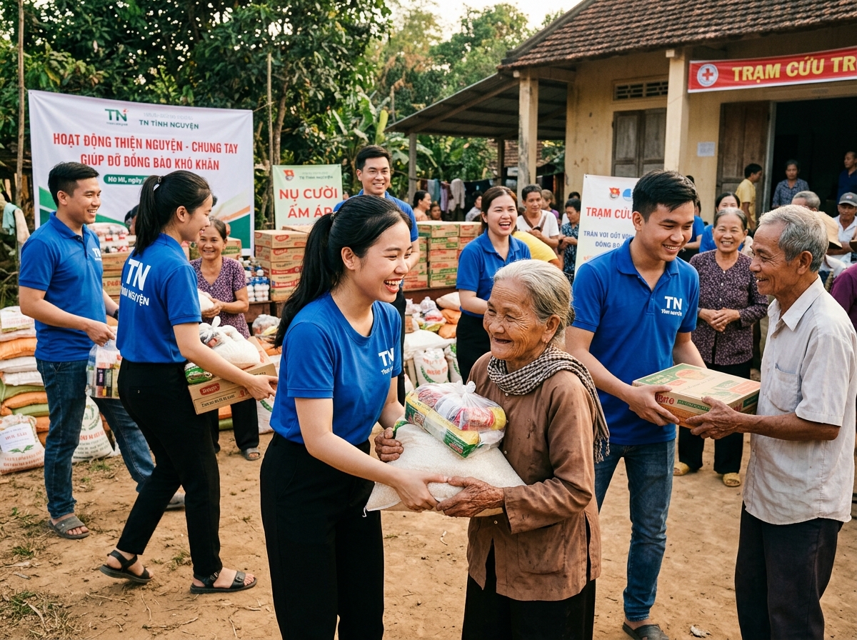 Hoạt động thiện nguyện mang lại niềm vui ấm áp tình người